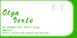 olga verle business card